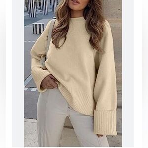 LILLUSORY oversized apricot cream sweater